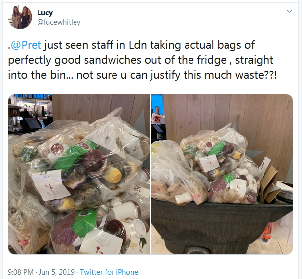 2019-06-06 Food Waste from Fridge to Bin