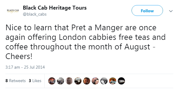 2014 free coffee taxi cabbies