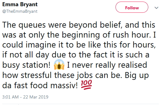 2019-03-22 customer kings cross emma observation stress