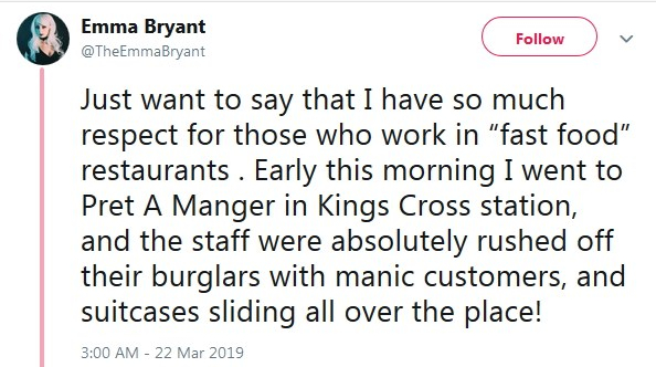 2019-03-22 Customer Noticing busyness Pret1