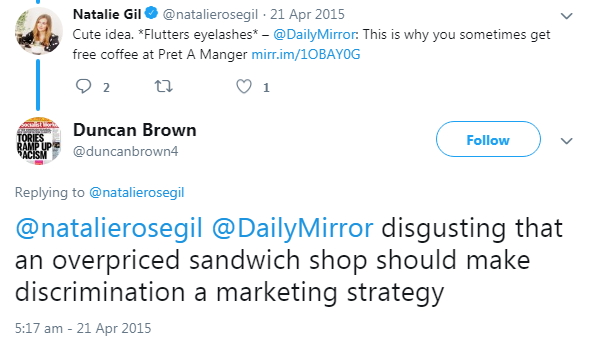 Political jokes Free Coffees 2015 Discrimination