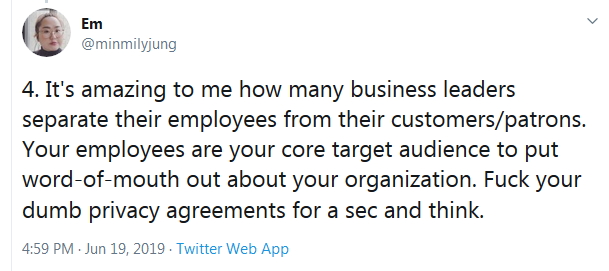 Employees word of mouth