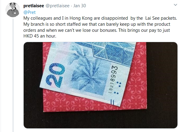 2020-01-30 Pret staff Hong Kong complaint