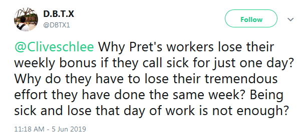 2019-06-05 TM bonus cut sick mystery shopper