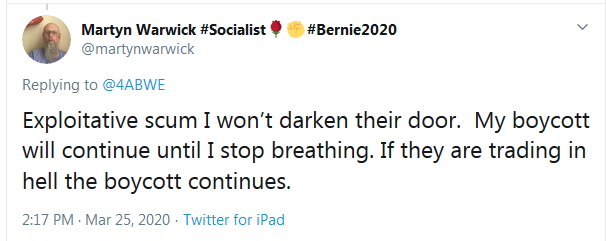 2020-03-25 Boycott forever