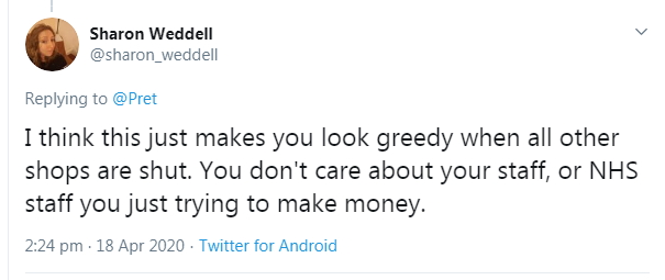 2020-04-17 Twitter re Pret iopening 04