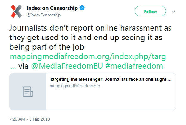 Journalists getting used to harrassment